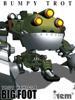 Illustration of the Big Foot enemy from Steambot Chronicles.