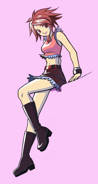 Character illustration of Connie from Steambot Chronicles.