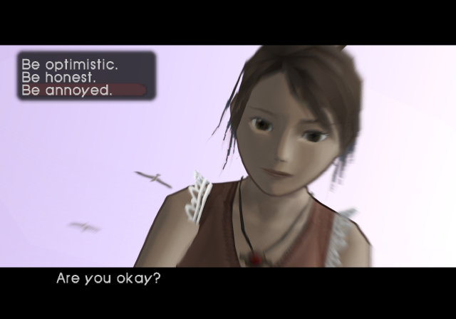 Connie asks whether Vanilla is okay, with three dialogue choices visible.