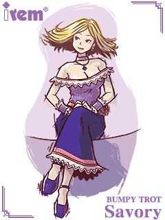 Character illustration of Savory from Steambot Chronicles.