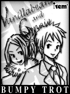 Black-and-white portraits of Vanilla and Connie from Steambot Chronicles.