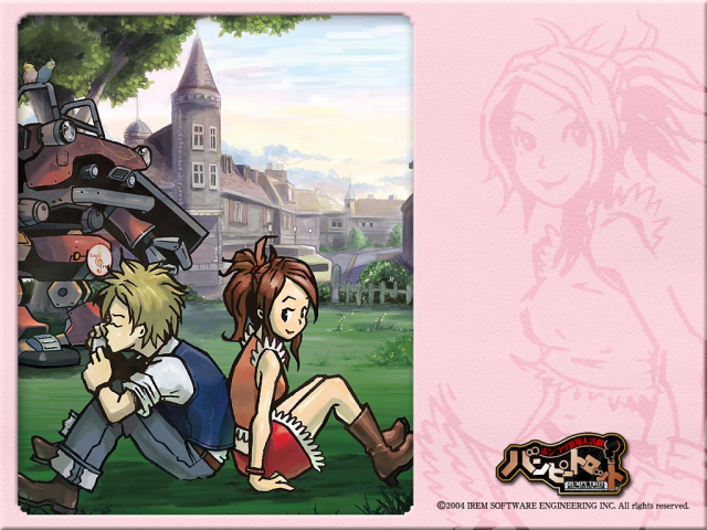 Pink Steambot Chronicles wallpaper featuring Vanilla, Connie and a Trotmobile.