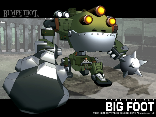 Steambot Chronicles wallpaper featuring the Big Foot enemy.