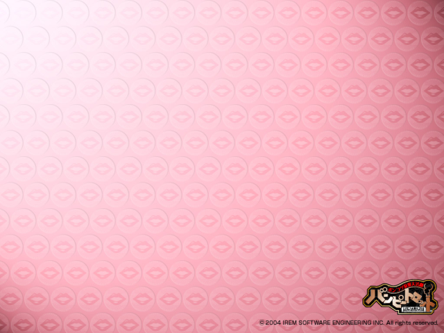 Pink Steambot Chronicles wallpaper covered in a repeating lips emblem pattern.