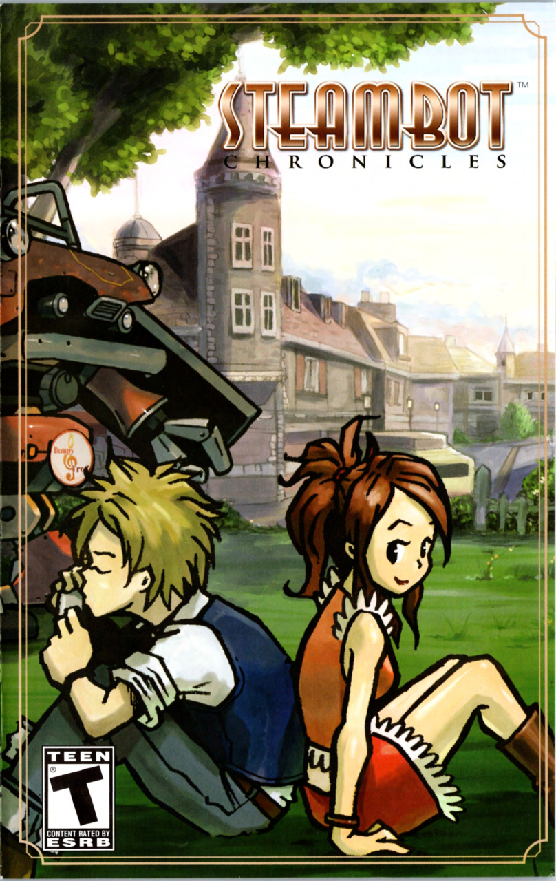 Steambot Chronicles US manual — Front cover.