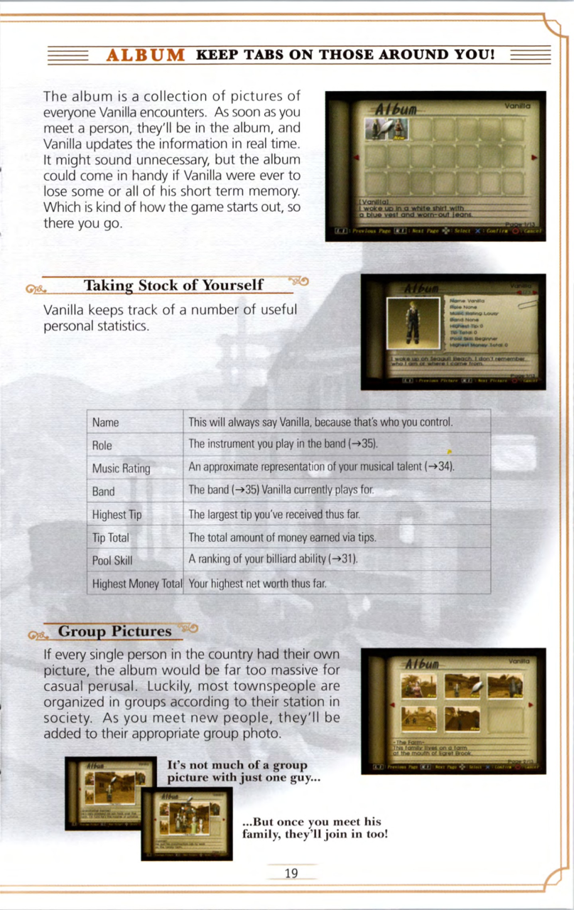 Steambot Chronicles US manual — Printed page 19.