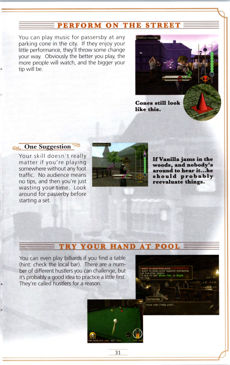 Steambot Chronicles US manual — Printed page 31.